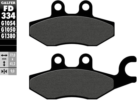 Galfer plaquettes de frein fd334 plaquette de frein fd334 g1054 norme organique