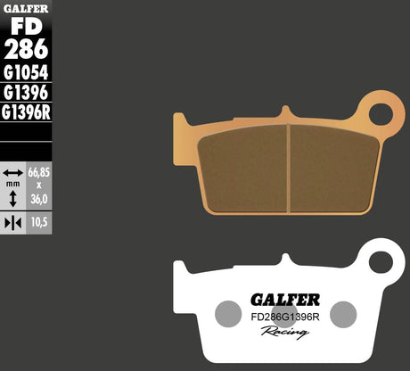 Galfer plaquettes de frein fd286 plaquette de frein fd286 g1396r sint.met.rac.offr.