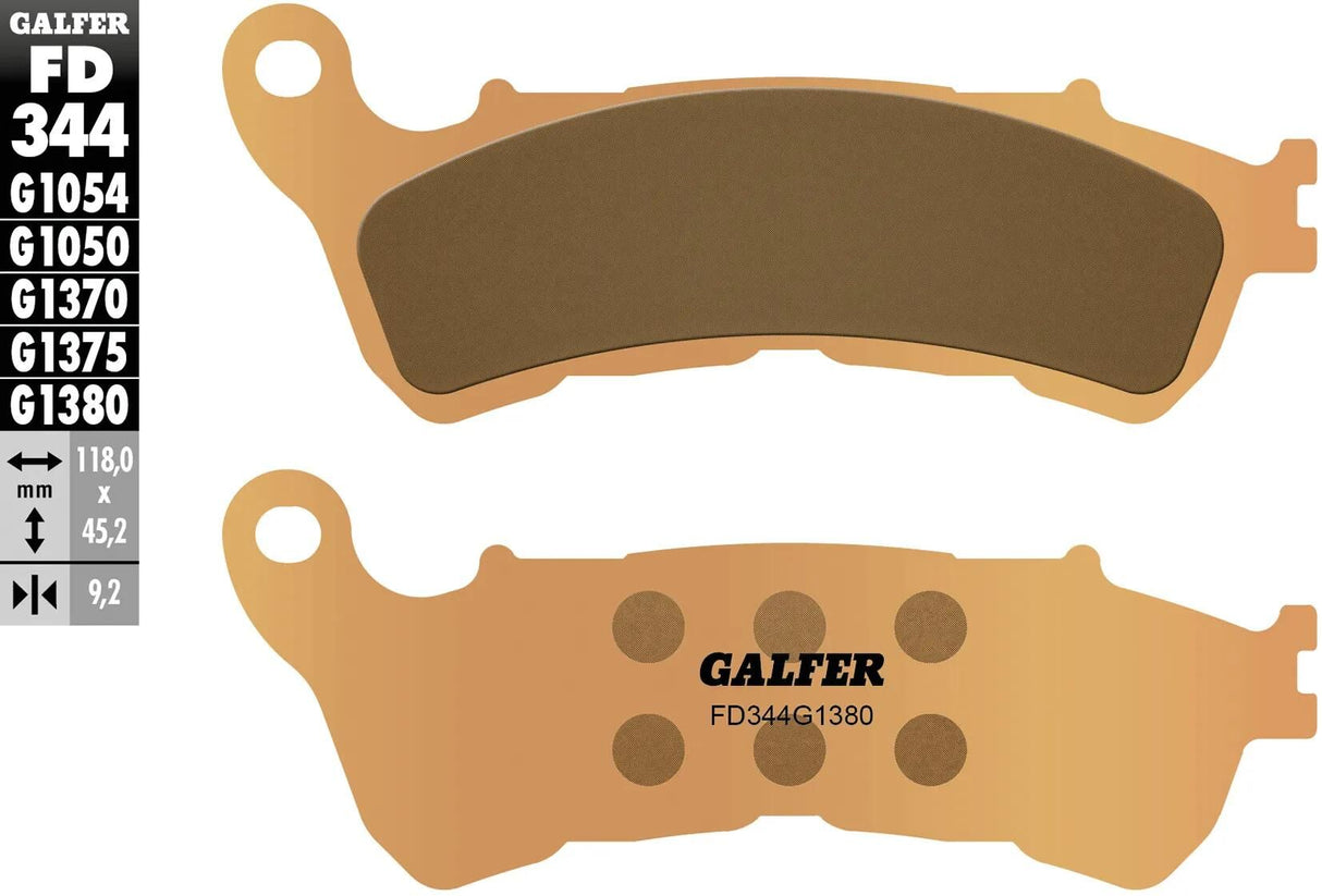 Galfer plaquettes de frein fd344 plaquette de frein fd344 g1380 sint.metal scooter