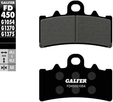 Plaquettes de frein Galfer FD450 plaquette de frein FD450 G1054 norme organique