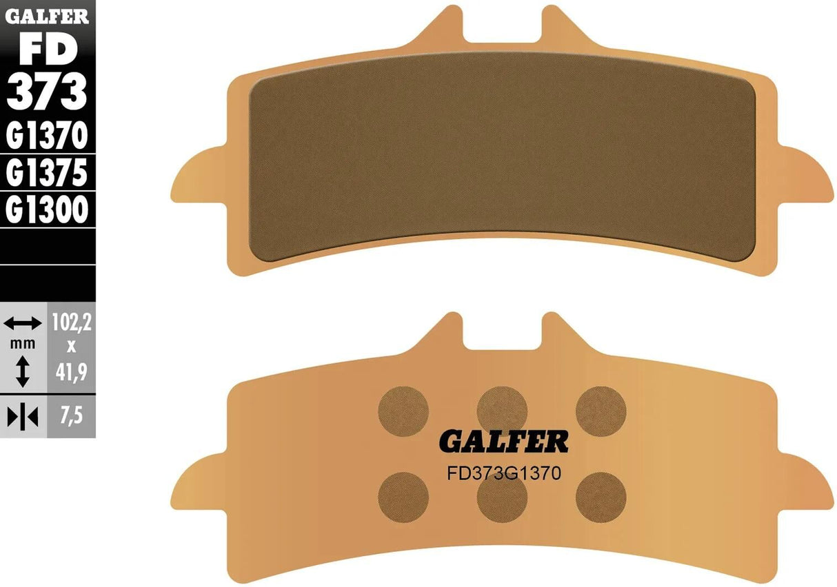 Galfer plaquettes de frein fd373 plaquette de frein fd373 g1370 sint.metal street