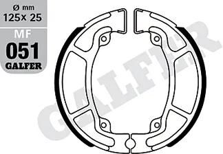 Segments de frein Galfer mf051 sabot de frein mf051 g2165 organique