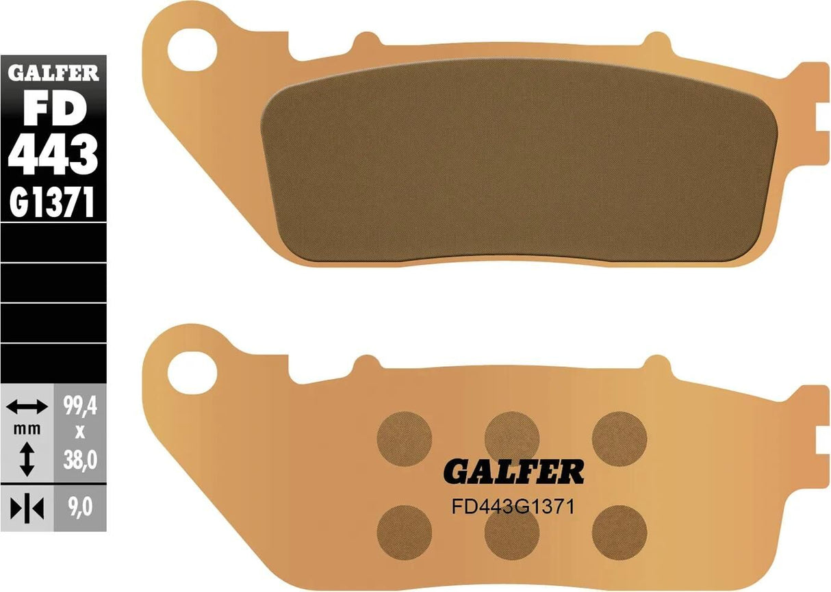 Galfer plaquettes de frein fd443 plaquette de frein fd443 g1371 sint.metal street