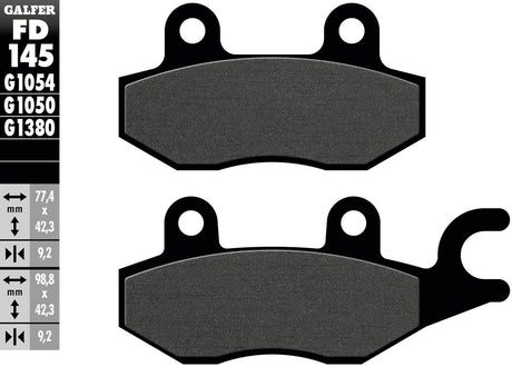 Galfer plaquettes de frein fd145 plaquette de frein fd145 g1050 organique