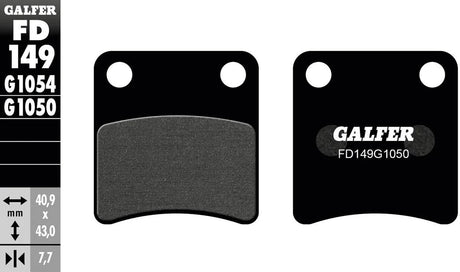 Galfer plaquettes de frein fd149 plaquette de frein fd149 g1050 oragnic