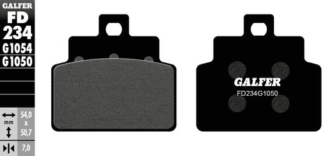 Galfer plaquettes de frein fd234 plaquette de frein fd234 g1050 scooter organique