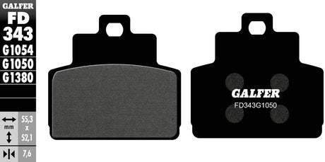 Galfer plaquettes de frein fd343 plaquette de frein fd343 g1050 scooter organique