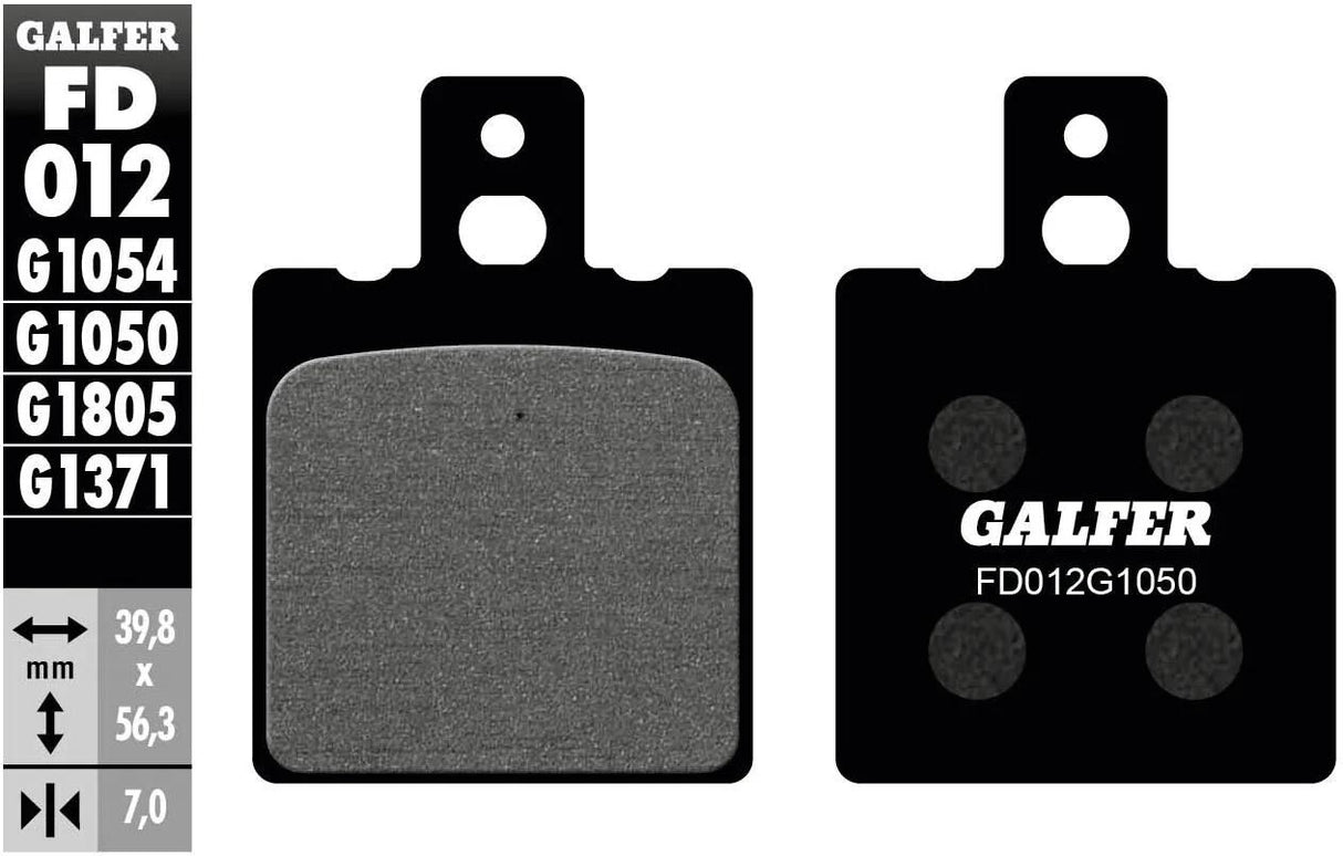 Galfer plaquettes de frein fd012 plaquette de frein fd012 g1050 organique