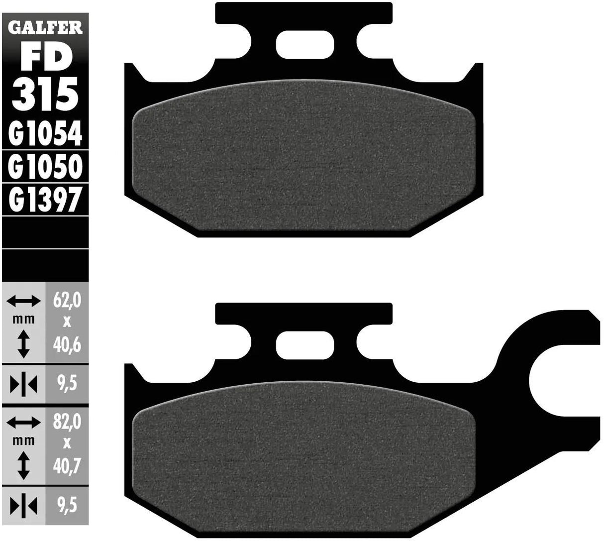Galfer plaquettes de frein fd315 plaquette de frein fd315 g1050 scooter organique