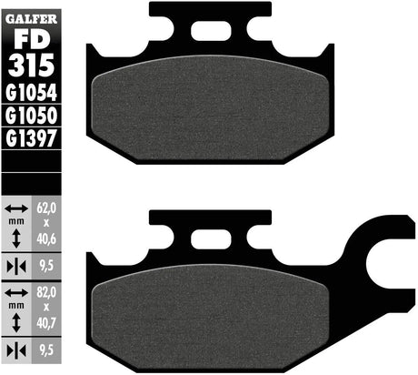 Galfer plaquettes de frein fd315 plaquette de frein fd315 g1050 scooter organique