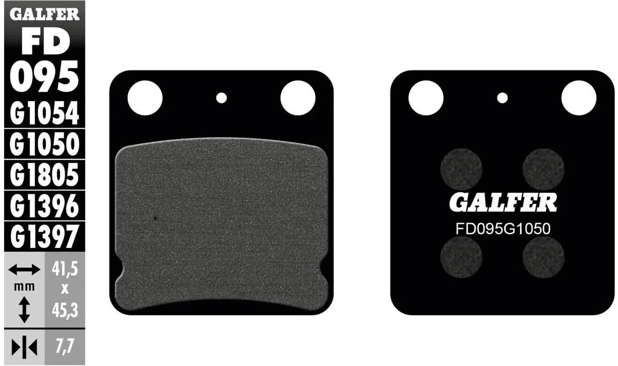 Galfer plaquettes de frein fd095 plaquette de frein fd095 g1050 organique