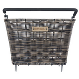 Basil panier à vélo cento aspect rotin multi système 41 x 25 x 12 cm - marron