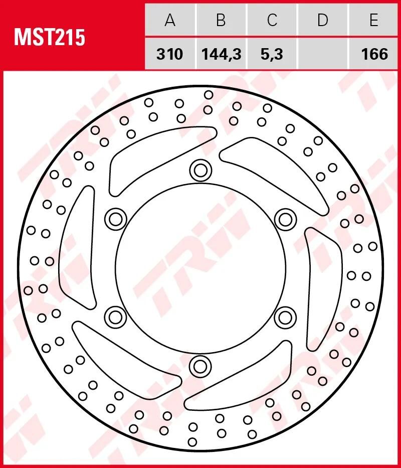 Disque de frein TRW MST215 à partir du rotor MST215 rigide