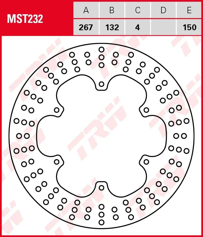Disque de frein TRW MST232 à partir du rotor MST232 rigide