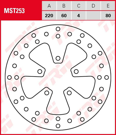 Disque de frein TRW MST253 rotor MST253 rigide