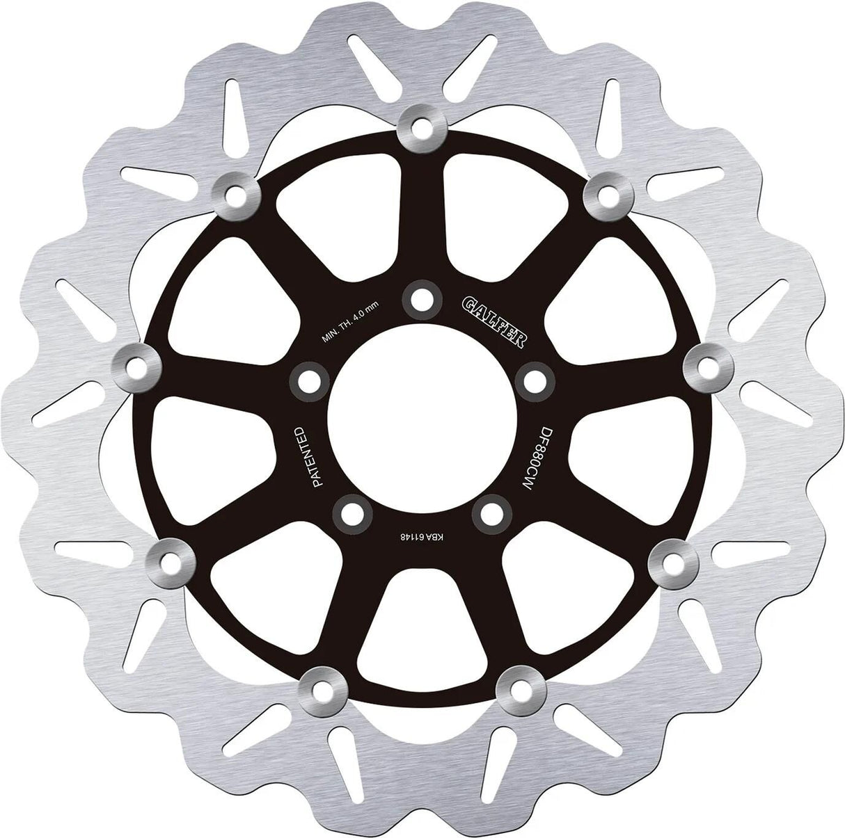 Disque de frein de golf Galfer df880 rotor df880 type cw flottant