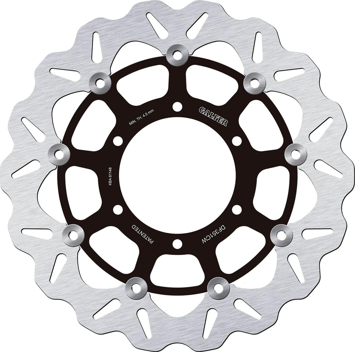 Disque de frein Galfer wave df351 rotor df351 type cw flottant