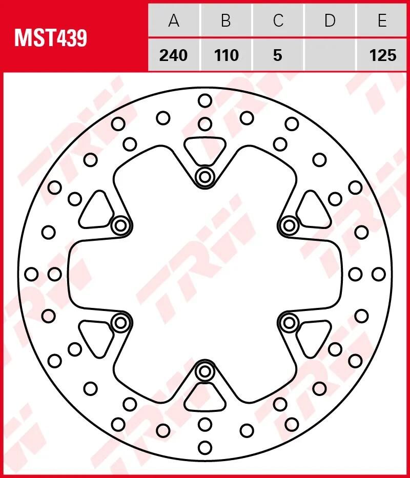 Disque de frein TRW MST439 à partir du rotor MST439 rigide