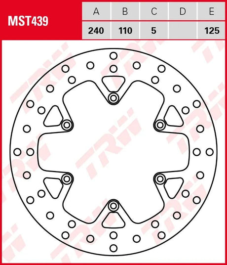 Disque de frein TRW MST439 à partir du rotor MST439 rigide