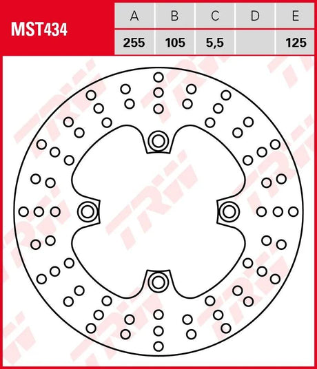Disque de frein TRW MST434 à partir du rotor MST434 rigide