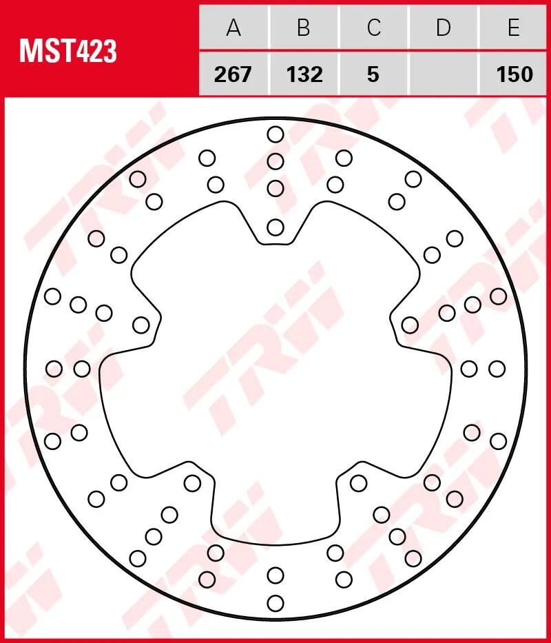 Disque de frein TRW MST423 à partir du rotor MST423 rigide