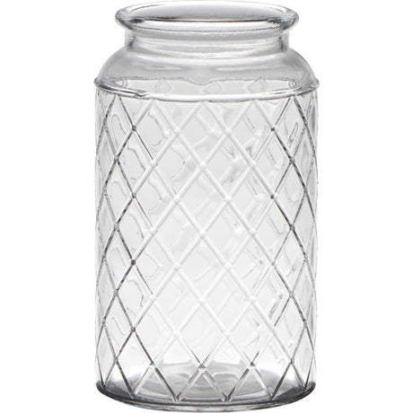 Hakbijl verre bruxelles vase verre avec motif ø10xh18cm