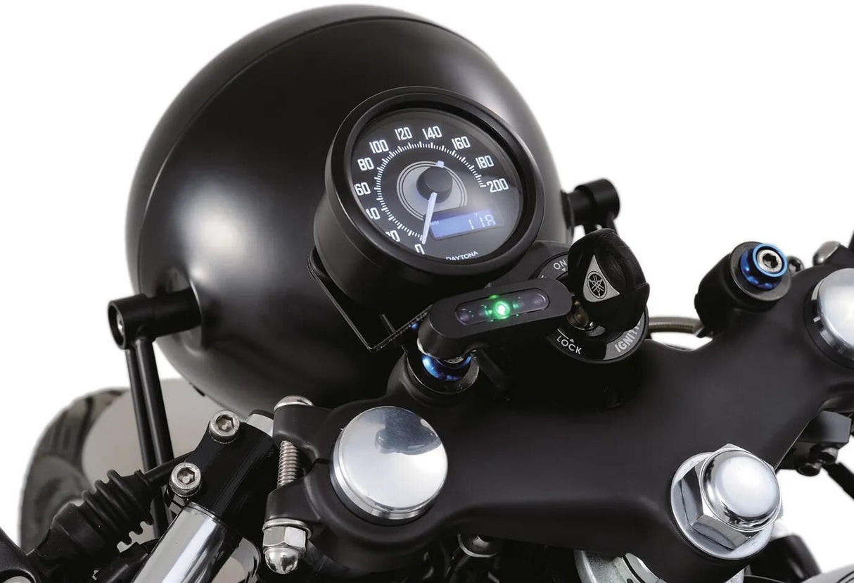 Compteur de vitesse Daytona Velona 60 foncé. compteur de vitesse velona dark,s led-blanc 200km h