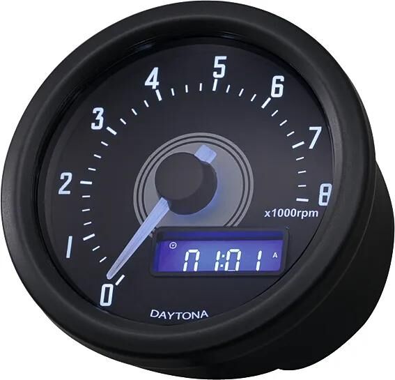 Compte-tours Daytona Velona 60 foncé. compteur de vitesse velona foncé,b led-blanc 8000h min