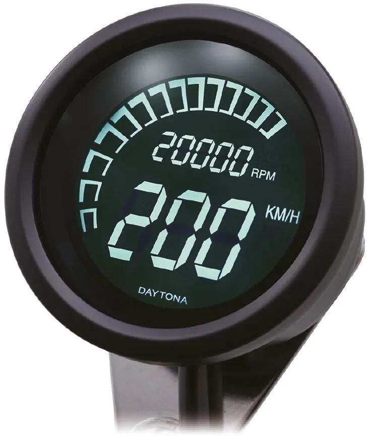 Compteur de vitesse Daytona Velona 60 Dark Twin. compteur de vitesse velona twin s 60mm 399km/h