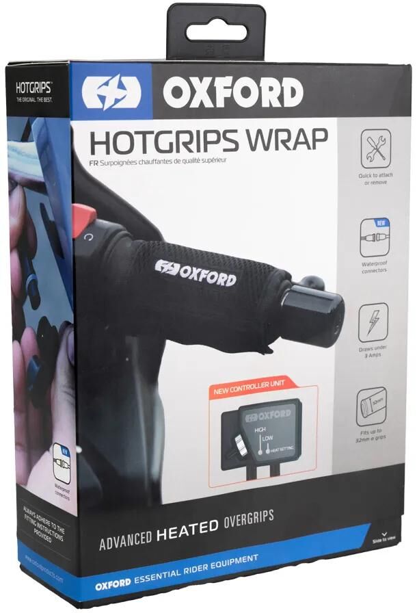 Poignées chauffantes Oxford hotgrips® wrap . poignées chauffantes pré o ouverture universelle 2 temps