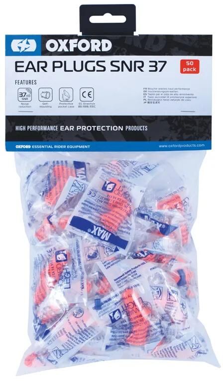 Bouchons d'oreille de protection auditive Oxford, sac de protection auditive = 50 paires