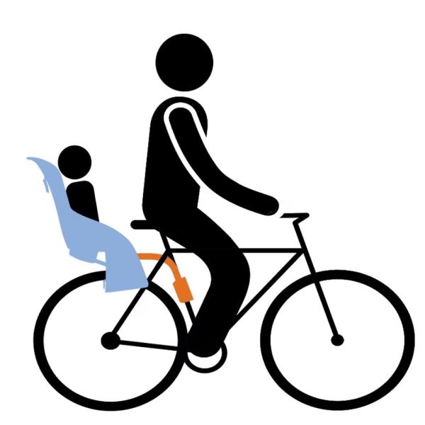 Thule Child siège derrière Ride le long de Lite pour la confirmation du cadre - Gris clair