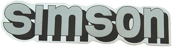 Mza simson décoration lettrage simson blanc argent pour tank