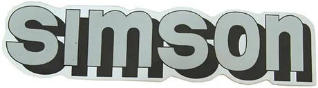 Mza simson décoration lettrage simson blanc argent pour tank