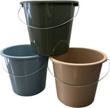 Seau ménager en plastique 10 litres couleurs éco | 25 pièces