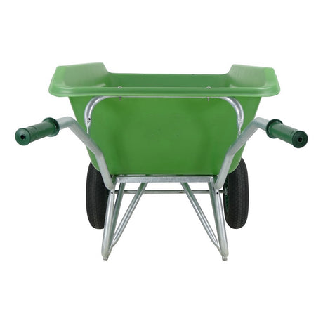 Fort products brouette f s 350l base galvanisée verte 2 roues pneumatiques