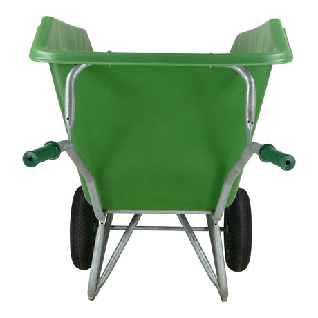 Fort products brouette f s 500l base galvanisée verte 2 roues pneumatiques