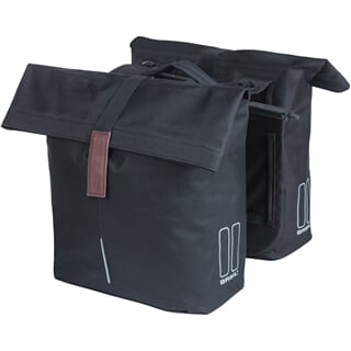 Sacoche de vélo double Basil City Mik 28-32 litres - noir