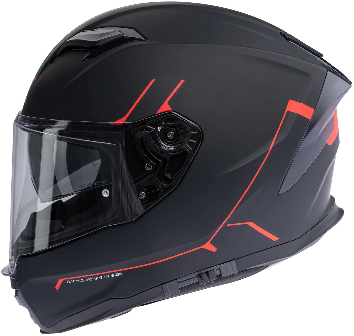 Casque intégral Spec-x sx-82.03 r2 casque stinger sx-82.03 r2 noir mat rouge l pin read
