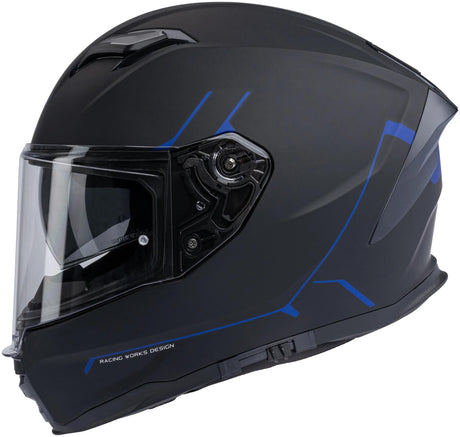 Casque intégral Spec-x sx-82.03 r2 casque stinger sx-82.03 r2 noir bleu mat l pin rea