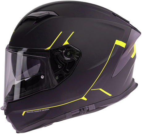 Casque intégral Spec-x sx-82.03 r2 casque stinger sx-82.03 r2 bw jaune fluo mat s pin