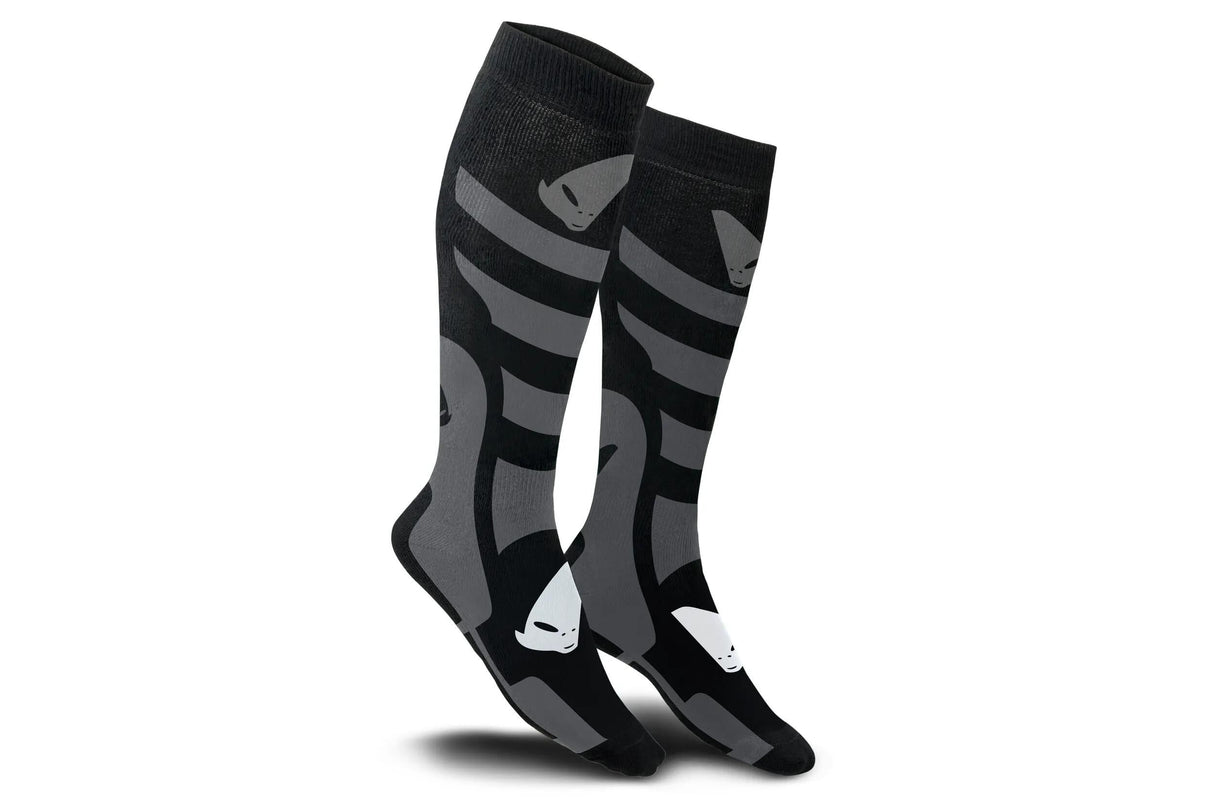 Ufo pipi chaussettes chaussettes tout-terrain ufo courtes noir gris gr. m
