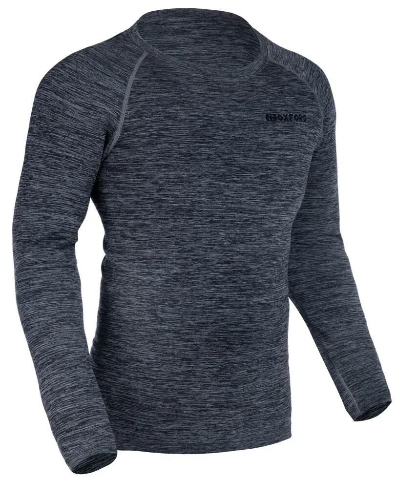 Oxford longshirt Advanced couche de base chemise fonctionnelle manches longues 2xl 3xl gris