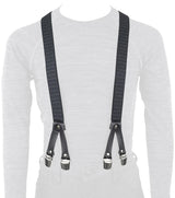 Oxford bretelles pantalon bretelles riggers chic noir