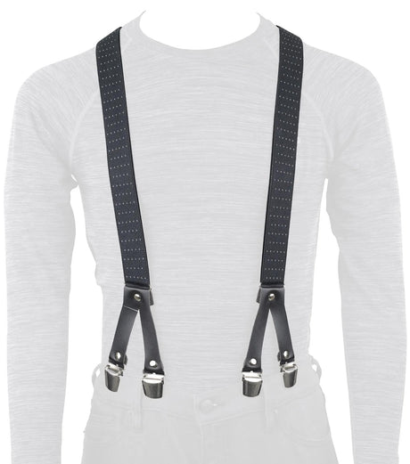 Oxford bretelles pantalon bretelles riggers chic noir