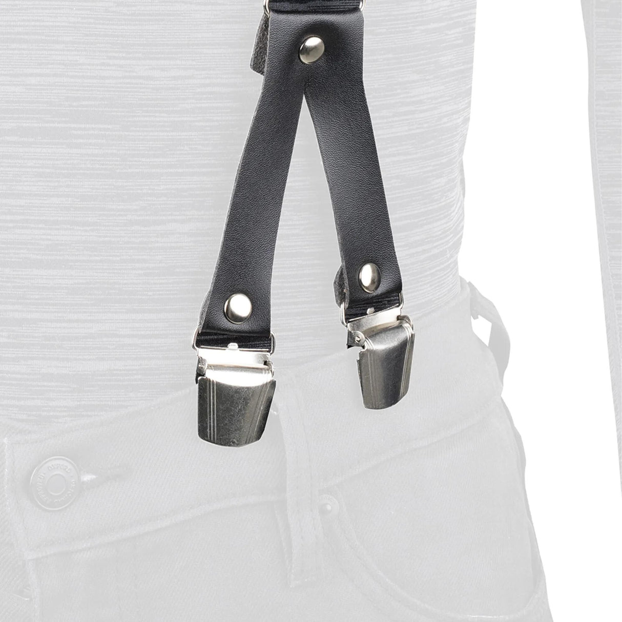 Oxford bretelles pantalon bretelles riggers chic noir