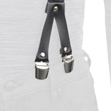 Oxford bretelles pantalon bretelles riggers chic noir