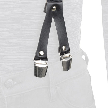 Oxford bretelles pantalon bretelles riggers chic noir
