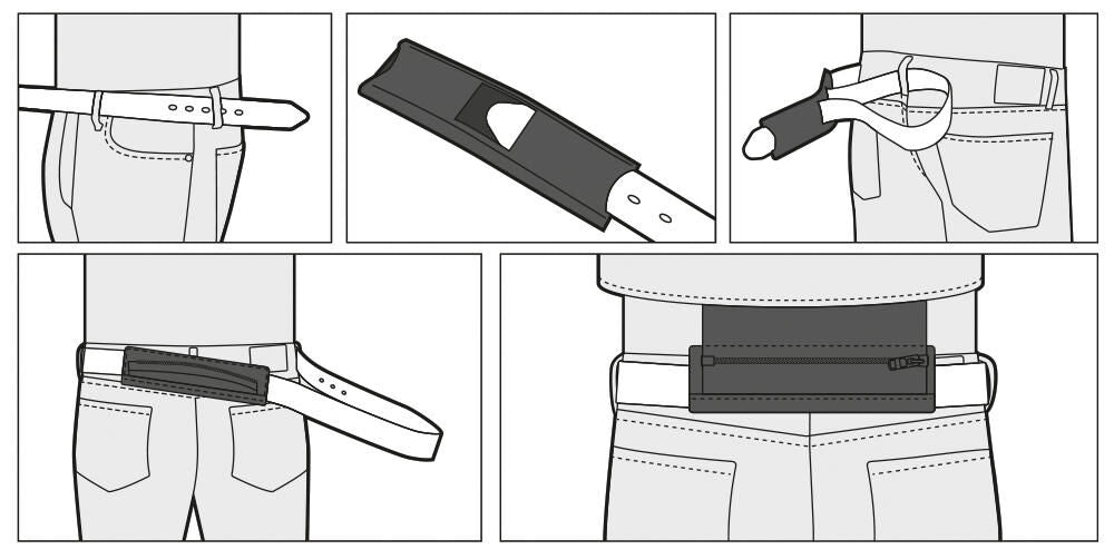 Ceinture de connexion pour veste Oxford, fermeture de ceinture, noir