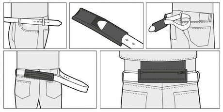 Ceinture de connexion pour veste Oxford, fermeture de ceinture, noir